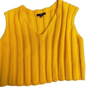 Forever 21 Burnt Yellow Knit Vest Size XL